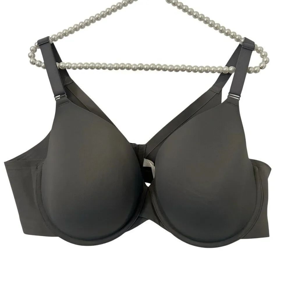 Cacique Bra Womenβs PlusβSz 46C Gray Lightly Lined Full Coverage Underwire